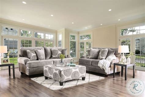 Bonaventura Gray Living Room Set From Furniture Of America Coleman