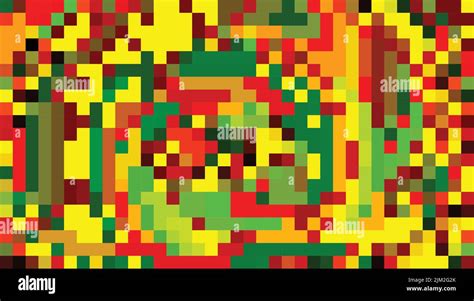 Fondo De Colores Reggae Pixelados Con P Xeles Rojos Amarillos Y Verdes