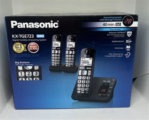 Panasonic Kx Tge Eb Bigger Button Digital Cordless Telephone With