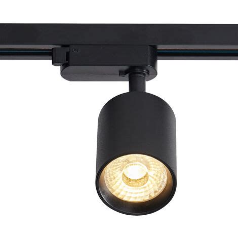 Spot monophasé PIKE RAIL LED noir 10W 5 CCT gradable par Triac