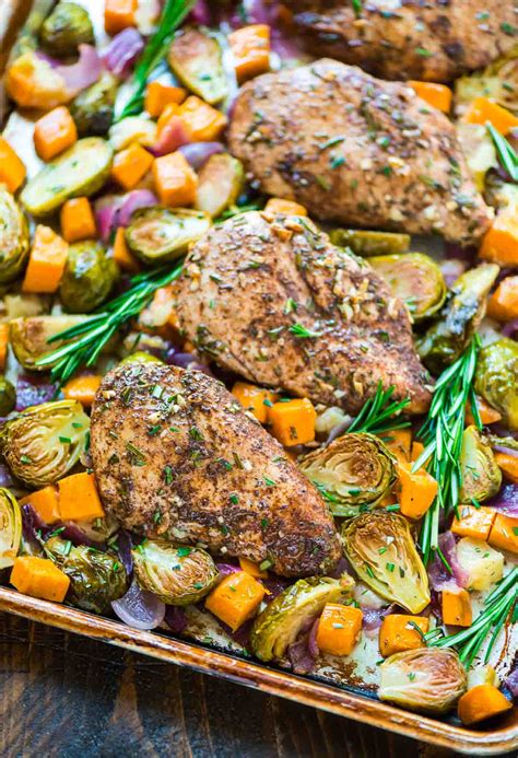 Sheet Pan Chicken With Sweet Potatoes And Apples