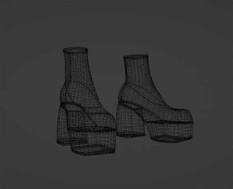 Naked Wolfe Boots D Model Rigged Cgtrader