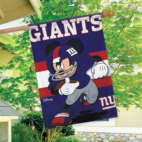 New York Giants Mickey Mouse Double Sided Flag New York Giants