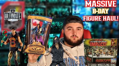 Rare Wwe Defining Moments Bret Hart Tna 6 Sided Ring And More Unboxing Birthday Figure Haul 2023