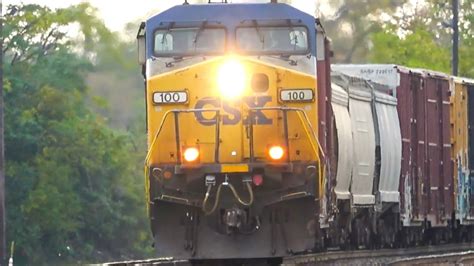 I Was Filming a Train and 2 Things Happened! CSX Engine 100 Leads Freight Train! CSXT Engine 70 ...