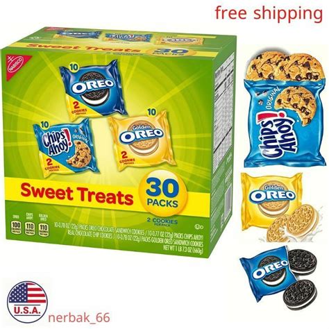 Nabisco Chips Ahoy Nutter Butter And Oreo Cookies Variety Pack 12ct Case Of 2 For Sale Online