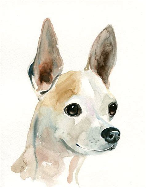 Custom Of Your Pet By Dimdi Original Watercolor Painting Etsy Pet