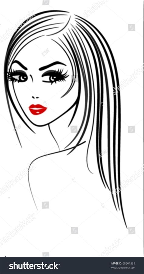 Female Makeup Icon Red Lips เวกเตอร์สต็อก ปลอดค่าลิขสิทธิ์ 68507539