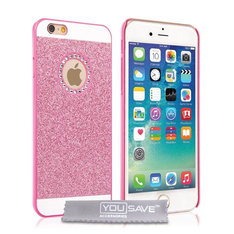 Yousave Accessories Iphone 6 And 6s Flash Diamond Case Pink Iphone