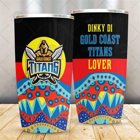 Nrl Dinky Di Gold Coast Titans Lover Aboriginal Flag X Indigenous