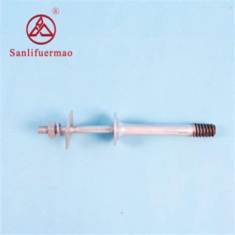 Hot Galvanizing Nylon Head Insulator Pin For Insulator China High Voltage Insulator Pin And