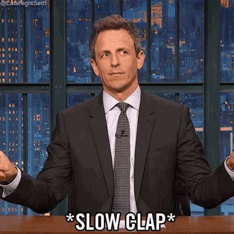 Seth Meyers Slow Clap GIF - SethMeyers SlowClap Clap - Discover & Share ...