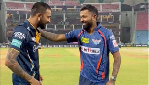 Ipl Gt Vs Lsg Watch Bromance Of Hardik And Krunal Pandya After