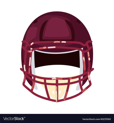 Flat purple american football helmet Royalty Free Vector