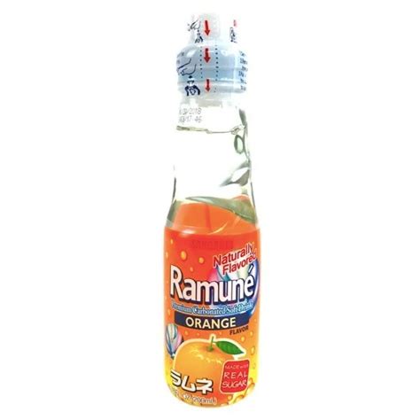 Weee Sangaria Ramune Japanese Carbonated Soft Drink Orange Flavor