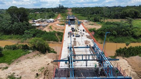 Ponte do anel viário sobre o Rio Acre em Brasileia e Epitaciolândia