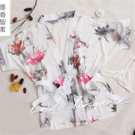 Jual Lindagalz Pakaian Tidur Wanita Dewasa Kimono Set Lingerie Sexy