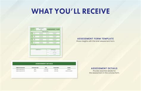 Assessment Form Template in Excel, Google Sheets - Download | Template.net