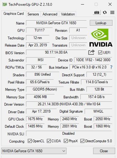 Nvidia Geforce Gtx 1650 Launched Turing Tu117 At 0 Geeks3d