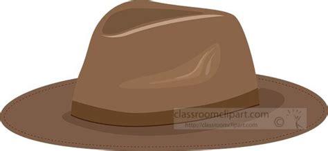 Fashion Clothing Clipart Mans Hat Brown Color Clipart