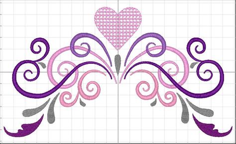 Valentine Swirls Design For Machine Embroidery INSTANT Etsy