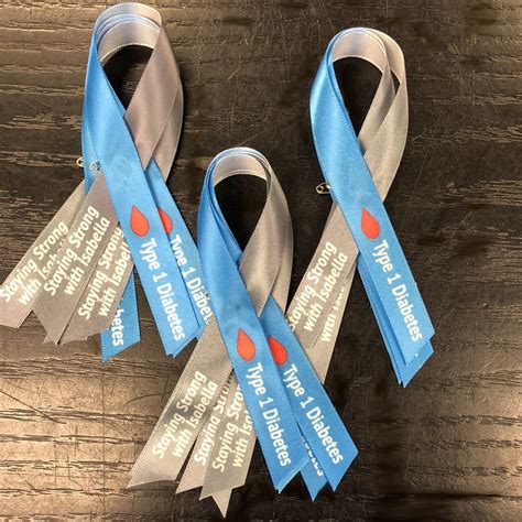 Diabetes Awareness Ribbons (Blue/Gray) Pack of 10 - Celebrate Prints