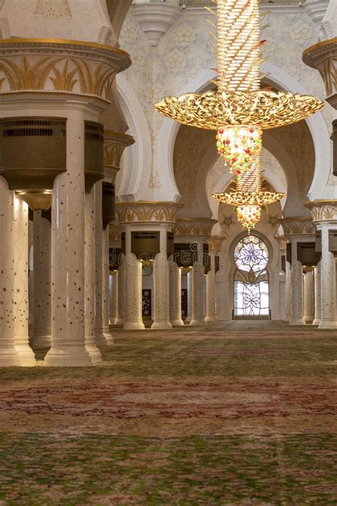 Abu Dhabi, UAE - 11.27.2022 - Inside of a Sheikh Zayed Grand Mosque ...