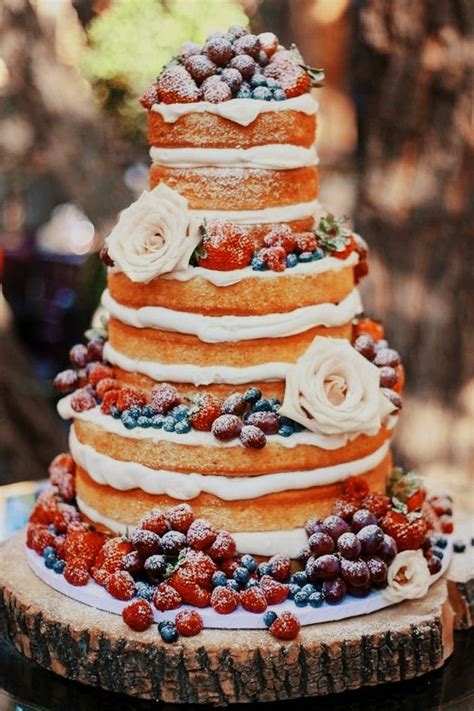 Fruit Naked Cake Wedding Cake Wedding Cheesecake Cake Decorating Safari Cakes