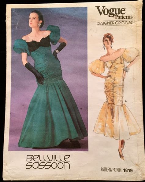 Vogue Designer Original Bellville Sassoon Off Shoulder Etsy Vogue