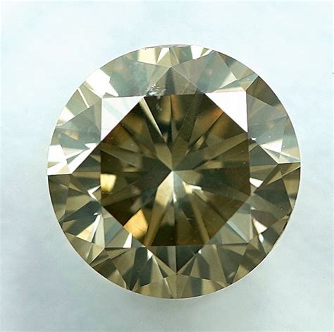 Diamond 1 29 Ct Brilliant Natural Fancy Brownish Catawiki