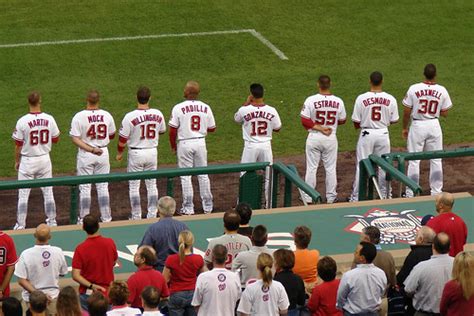 The Nationals During The National Anthem Karen Starkey Flickr