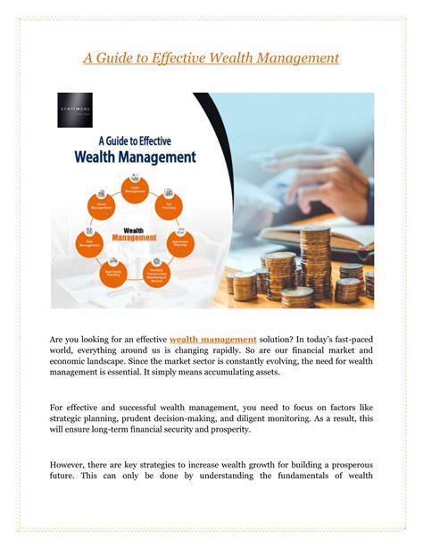 Ppt A Guide To Effective Wealth Management Powerpoint Presentation