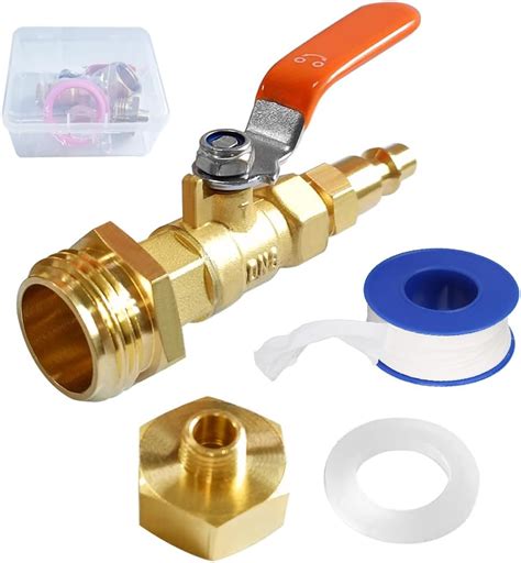 Amazon Uenede RV Winterize Blowout Brass Adapter With Ball Valve