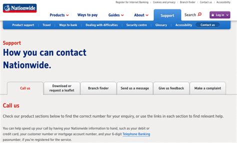 nationwide - UK Customer Service Contact Numbers Lists