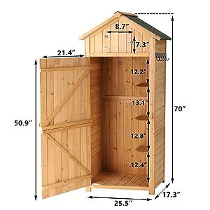 Amazon B Baijiawei Garden Storage Shed Outdoor Wooden Tool