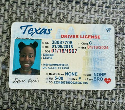 Fake Texas Drivers License Template