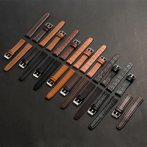 Remzeim Calfskin Leather Watchband Soft Material Watch Band Wrist Strap