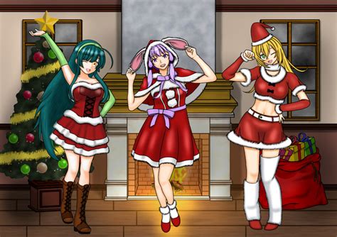 クリスマス三人娘 狩羽久留 さんのイラスト ニコニコ静画 イラスト