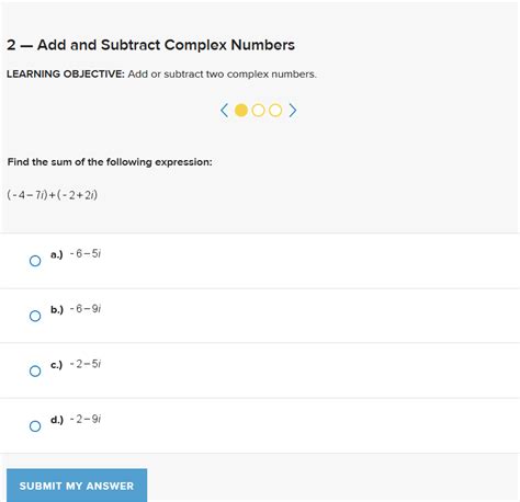 Solved 2 Add And Subtract Complex Numbers Learning