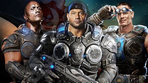 Gears of War Así se verían Dave Bautista y Dwayne Johnson en el live