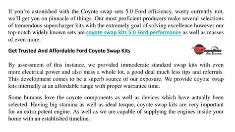 Ppt Simplify Your Upgrade Coyote Engine Swap Kits For Ford