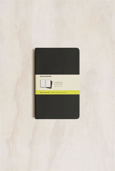 Moleskine Cahiers Large Journals Plain Black Set Of Soft