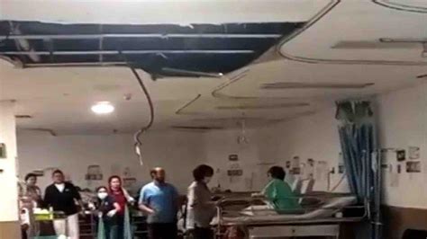 Video Muestra Momento del Desplome de Plafón en Clínica del IMSS en