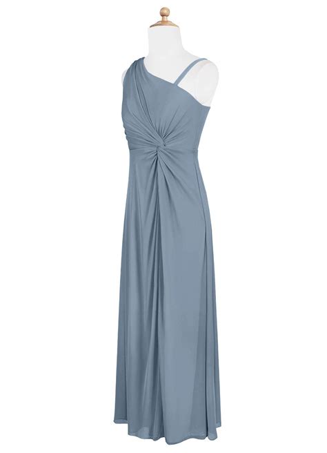 Dusty Blue Azazie Brooke JBD Junior Bridesmaid Dresses Azazie