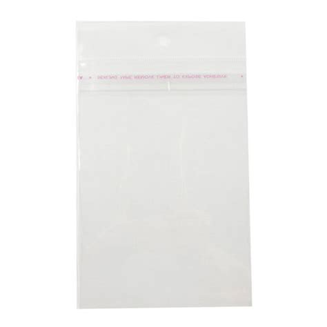 Pcs Transparent Opp Bag W Hang Hole Self Adhesive Seal Upper Side