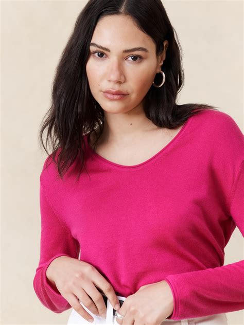 Merino Wool Cropped Sweater Banana Republic Factory