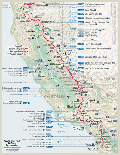 PCT Resupply Towns And Locations Pacific Crest Trail Association