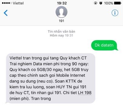 Nh N Gb Data G T C Cao Mi N Ph Cho M I Thu Bao Viettel Trong