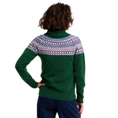 Womens Brakeburn Womens Scandi Roll Neck Knitted Jumper In Green