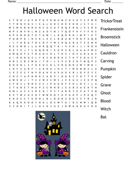 Witches Word Search Wordmint